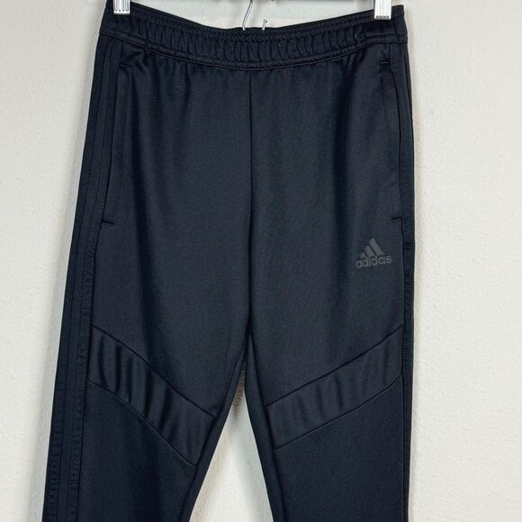Adidas Black 3 Stripe Climacool Track Pants Youth M - Picture 2 of 8